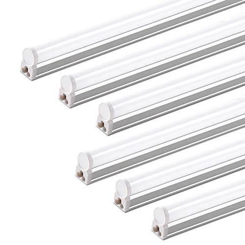 Barrina T5 LED Shop Light, 3FT, 6500K (Super Bright White), Utility Shop Light, Ceiling and Under Cabinet Light, ETL Listed, 6-Pack by Barrina - Used condition - CA$43.59