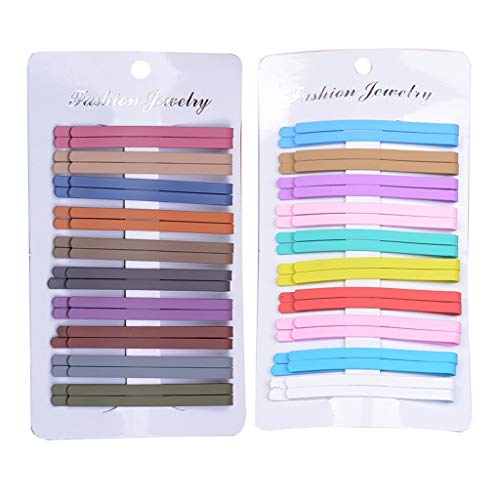 40Pcs 2.36" Fashion Rainbow Colored Hair Clips Barrettes Metal Bobby Pin Decorations Hair Pin For Lady Women Girls #TOP14