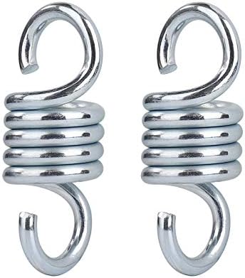 Heavy Duty Spring Hardened Galvanized Steel Extension Spring Capacity 500Kg/1100lbs for Hammock Hanging Chairs Porch Swings 2 Pcs