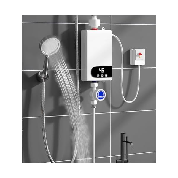 Instant Water Heater Bathroom Kitchen Wall Mounted Electric Water Heater LCD Water Heater for Bathroom Hot Water Shower and Home Kitchen Heating - Image 6
