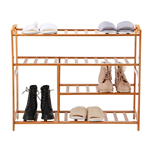 Shoes Organizer 4 Tier Shoe Shelf Storage Organizer Indoor Display Rack Multifunctional Shoe Shelf Storage Organizer to Store Boots and Shoes Storage Shelves