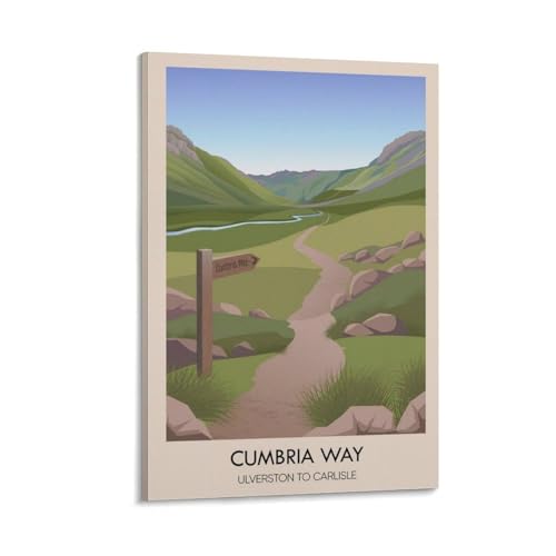 Cumbria Way impression sur toile idee cadeau originale pour passionne voyage