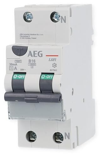 Interruttore LSFI 1PN TypA B-Char16A30mA10kA AEG LSFI B16/030