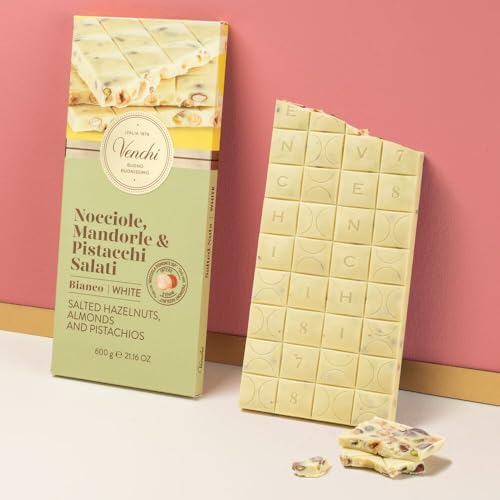 Miniatura 3 de Venchi Maxitableta De Chocolate Blanco Con Frutos Secos Salados, 800 G - Sin Gluten