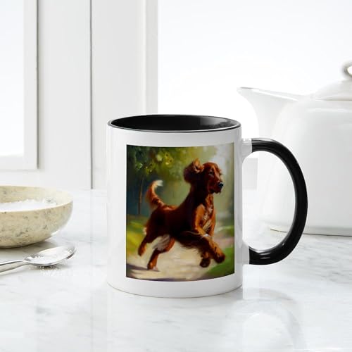 Taza de cerámica 11 oz Irish Setter Dog miniatura 6