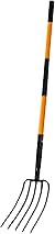5 Tine Pitchfork for Gardening, Heavy Duty Pitchfork with Fiberglass Handle, Garden Fork for Mulching, 58 Inches