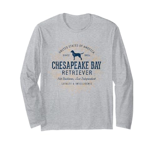 Chessie Dog Vintage Chesapeake Bay Retriever Retro Long Sleeve T-Shirt