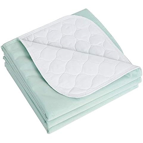 Washable Waterproof Incontinence Bed Pads - 34 x 36 Inch Reusable Underpad Sheet for Chair, Sofa and Mattress Protectors Pack of 3 Cover
