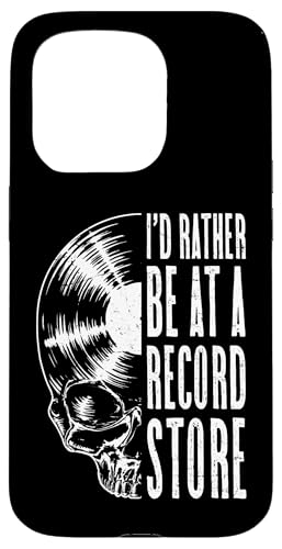 Vinyl Records LP�R���N�^�[ Be At A Record Store Music Skull �X�}�z�P�[�X iPhone 15 Pro �p