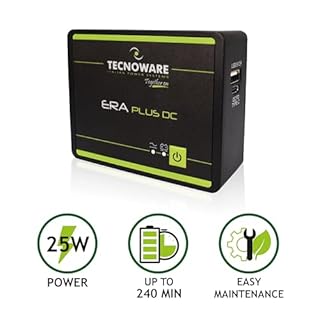 Tecnoware Power Systems Mini UPS ERA PLUS DC, per WiFi/Modem, Videosorveglianza, non adatto PC Gaming e Console, USB-C, USB-A, PowerBank 5200Mah, Protezione continua Sbalzi e Blackout fino 240min