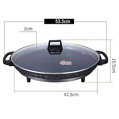 Barbecue Grill Gesundheitsgrill, Teppanyaki-Tischgrill, BBQ-Grillplatte, Antihaft-Heizplatte, 2000 W, für Familienkochen… – Bild 3