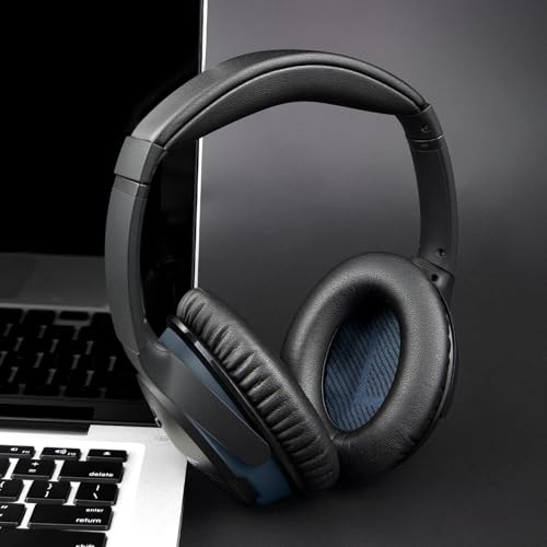 Image of SoloWIT Replacement Earpads for Bose SoundLink Around-Ear II (Sound Link AE2 /Model BA2) Over-Ear Headphones, Ear Pads Cushions with Soft Protein Leather, High-Density Foam - Black