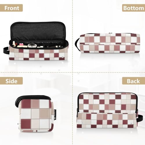 Bolsa de viaje para herramientas de cabello con tapete térmico resistente al agua para planchas y rizadores, organizador para planchas y accesorios de cuidado capilar, diseño de hojas blancas y burdeos miniatura 5