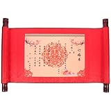 KICHOUSE Pergamino de Compromiso Chino Tradicional de Tela Doble Capa para Boda, Contrato de Matrimonio Decorativo en Blanco para Caligrafía y Escritura, Adecuado para Eventos y Ceremonias