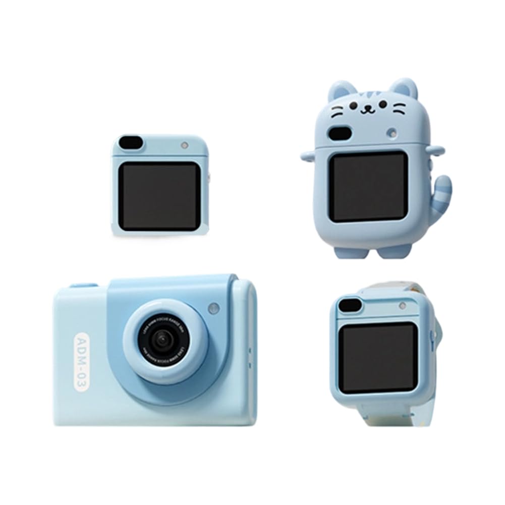 Montre Éducative pour Enfants avec Écran Tactile HD Multi, Caméra 48MP, Dessin Animé, Jouet Portable avec Sangle à Porter Autour du Cou.