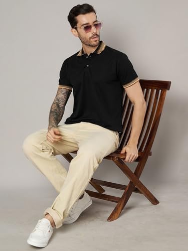 Image of LEOTUDE Men's Matty Regular Fit Half Sleeve Polo T-Shirt Combo (Pack of 3)