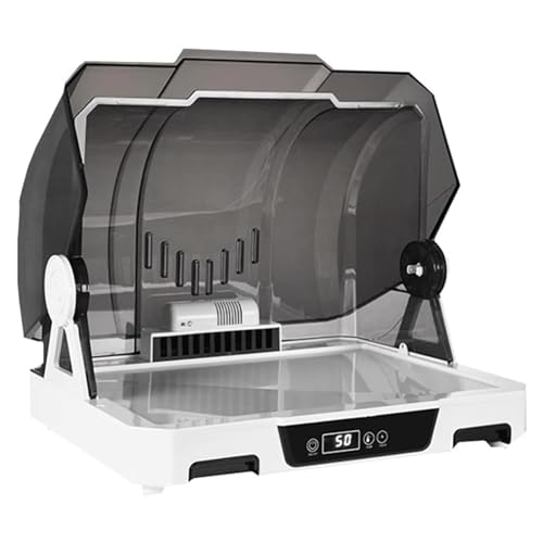 McbeAn Spray Booth Dryer, Portable Airbrush Spray Booth, Quick Drying, Adjustable Time and Temperature, Large Capacity/LCD Screen, for Spraying Models, Arts, Crafts