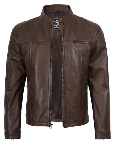 Image of Blingsoul Real Leather Jacket Men - Detachable Hooded lambskin Leather Jackets For Mens