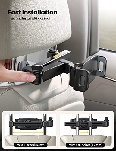 Lamicall Tablet Halterung Auto, Tablethalterungen Auto - Ausziehbar KFZ Tablet Halter Kopfstütze, Universal Tablet Kopfstützenhalter für iPad, für Switch, Samsung Tab, Smartphone & 4,7-11 Zoll Geräte