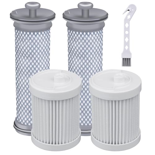 A10 Filter Replacement for Tineco A10/A11 Hero, A10/A11 Master, PURE ONE S11, S12 Pro EX, S15 Series, PWRHERO11 Snap Cordless Stick Vacuum Cleaner, 2 Pack Pre Filters & 2 HEPA Filter