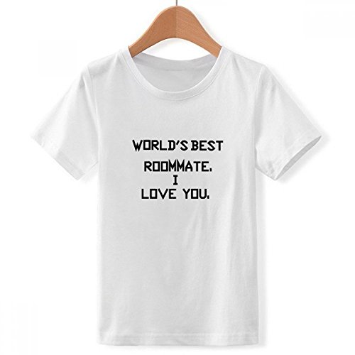T-shirt World Best Roommate blanc idéal pour la colocation