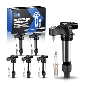 ENA UF569 Ignition Coils and Iridium Spark Plugs for GM 3.0L/3.6L V6