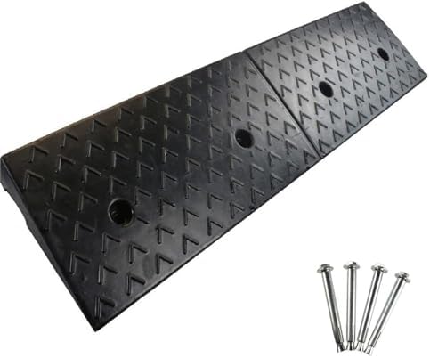 SAZYY 2 PCs Rubber Curb Ramps For Driveway, 4.5" Threshold Ramp Set Heavy Duty Ramp Slope For Driveway, Sidewalk, Loading Dock, Cars, Wheelchairs, Bikes - View #11
