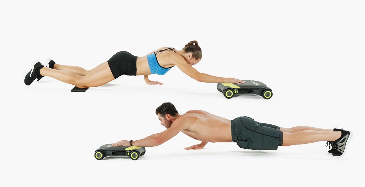 Wonder Core Slide Fit Fitness Skateboard Ab Roller – Rosa – 3 livelli di intensità – addominale Smart Trainer Training Panca fitness per la casa sport