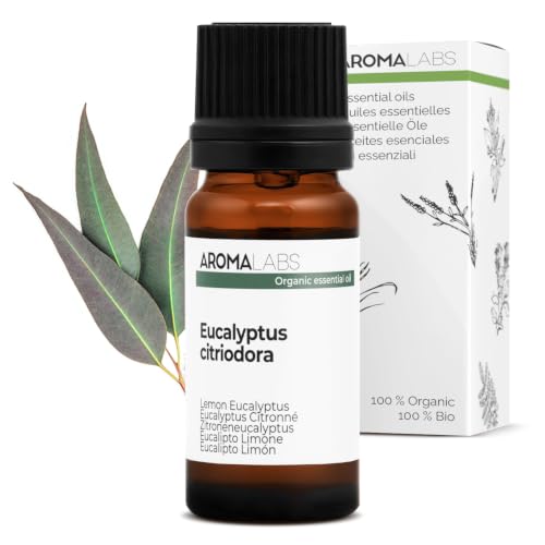 Eucalipto Limón BIO (Eucalyptus citriodora) - 10 mL - Aceite Esencial Quimiotipado y Certificado AB - Aroma Labs