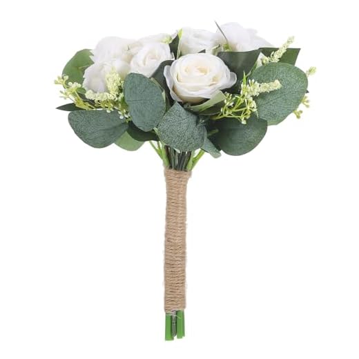 LIFKOME Ramo De Boda De Novia De Bosque Fresco Fotografía De Viajes Ramo De Boda Decoracion Boda Ramos De Novia Novia Blanco Flor De Seda Flor Preservada Artificial Dama De Honor