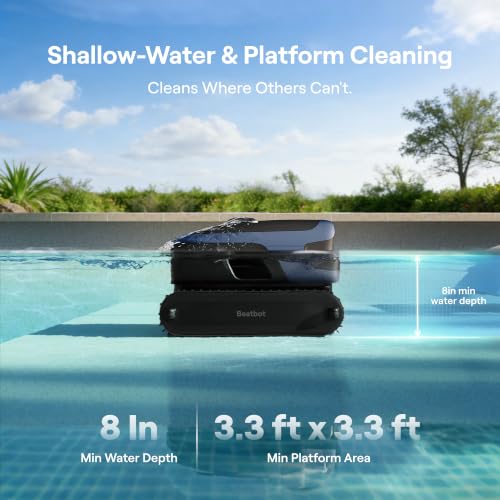 Image of Beatbot Sora 70 Pool Vacuum Robot, 360 Top-to-Bottom Cleaning, Smart Surface Parking, 6L Capacity, 6800GPH Super Power for Above & In-Ground Pools Up to 3,200 sq. ft, Navy Blue