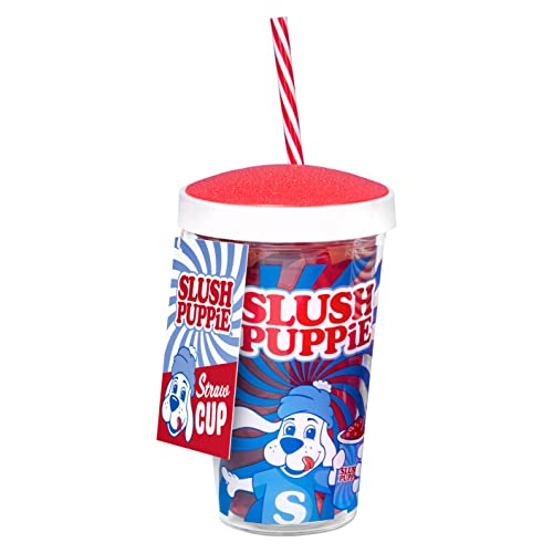 Fizz Creations SLUSH PUPPiE Slusheis Trinkbecher mit biegsamem Strohhalm, Kunststoff, Becher, Trinkbecher, 450 ml, Party & Freizeit
