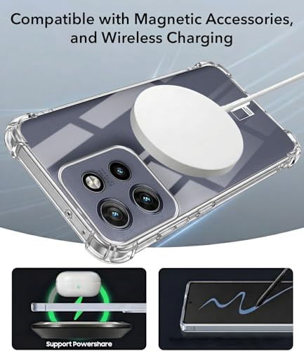 Image of Jkobi Shockproof Crystal-Clear Back Cover for Motorola Moto Edge 50 Neo (Magsafe Wireless Support | Drop & Camera Protection | Hard Polycarbonate)