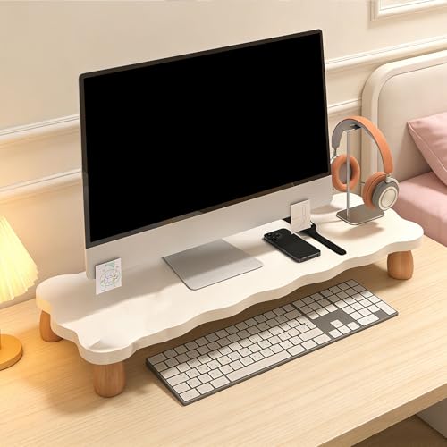 Support de moniteur en bois avec rangement pour l'organisation du bureau - 3