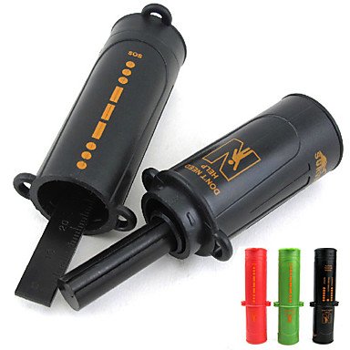 10 in 1 Fire Sticks Multi-function Outdoor Flint Magnesium Rods Take Fire Rod With LED Lights Fire Starter Survival Whistle Credit Card Survival Tool , arm green