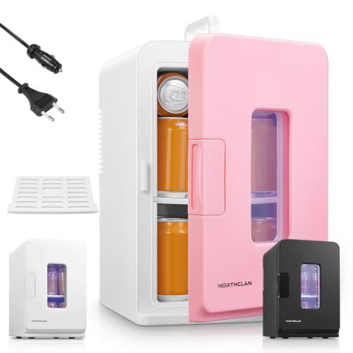 NORTHCLAN Mini Frigo, 15L/21 Cannettes Petit Réfrigérateur Portable Chaud/Froid pour Chambre, Soins de la Peau, Cosmétiques et Boissons, Modes Max & ECO,...