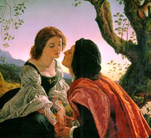 Peinture à l'huile Hesperus Detail de Joseph Noel Paton poésie romantique