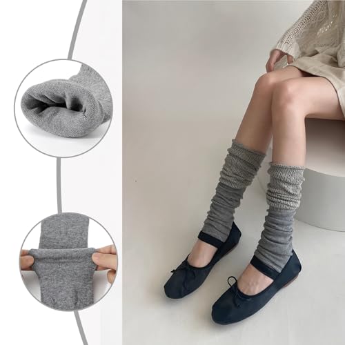 Image of XEPST 2 Packs Women's Leg Warmers, Fashion Accessories Ballet Leg Warmers Kawaii Boot Socks Knee High Footless Socks for Girls