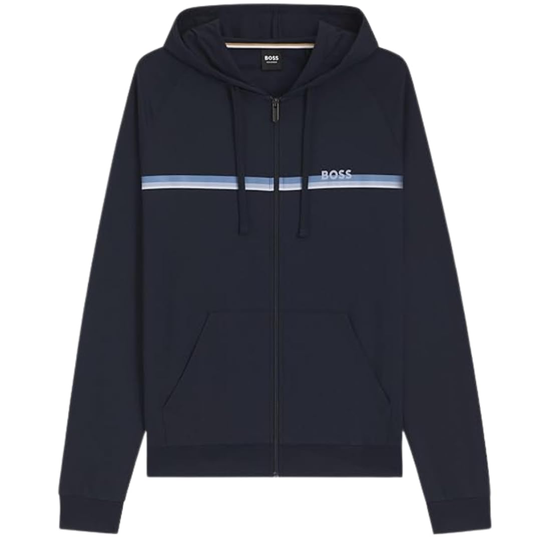 BOSS Men's Loungewear Jacket, 002black, XXL