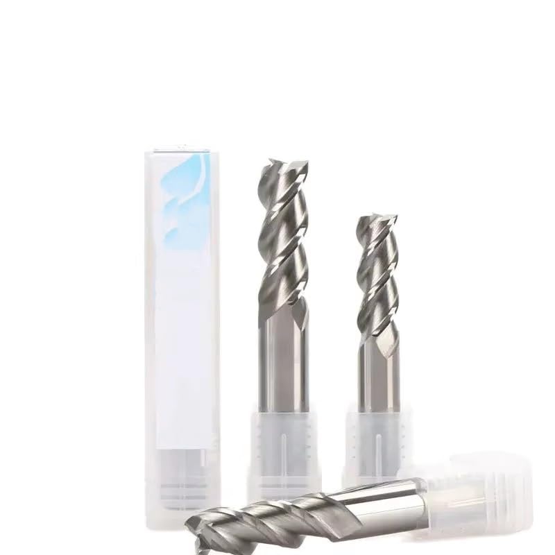 Aluminum Milling Cutter K2 Tungsten Steel Three-Edged High-Gloss Cutter 3F Carbide E5C72,8X8X22X65