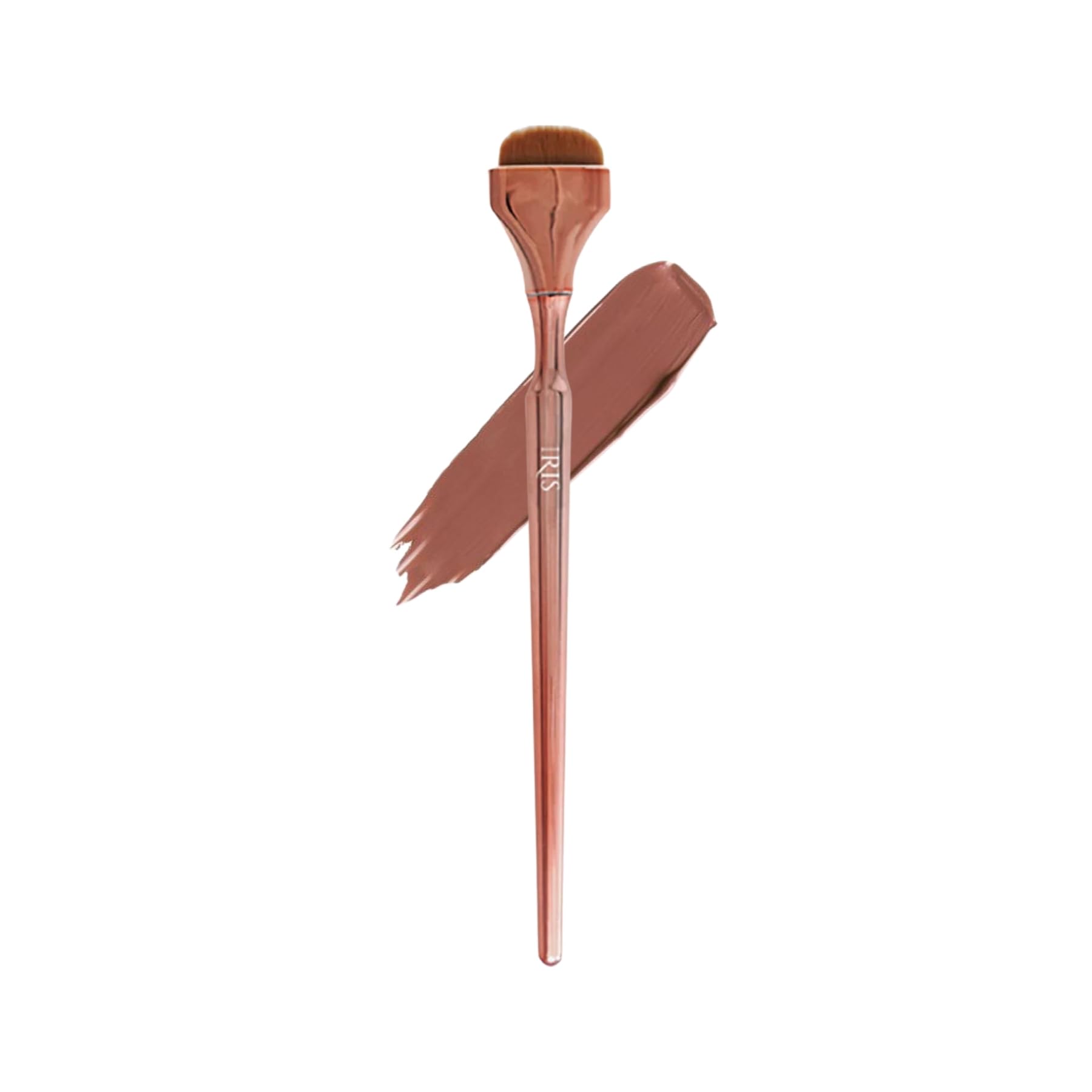 Iris Luminous HD Nose Contour Brush | Expert Makeup Tool for Precision Contouring | Cruelty-Free & Vegan | Synthetic Fibres | Best Nose Contour Brush | Rose Gold