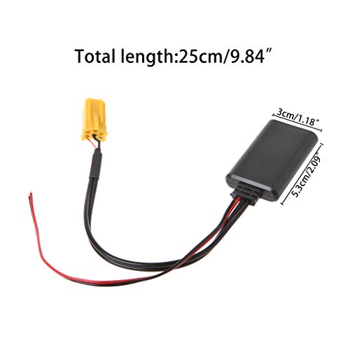 WANGYUMI Plug Adapter, Car Bluetooth AUX Adapter Wireless Radio Stereo AUX-in Cable for Smart ForTwo 451 5351