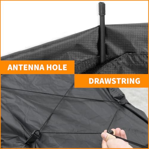 Image of COVERVIN Motorcycle Cover for Harley Davidson Touring Road King Road Glide Electra Glide Street Glide Low Rider-ST Heritage Classic HD Goldwing, All Weather Waterproof Cruiser Cover, Black&Orange