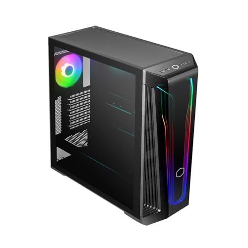 Cooler Master MasterBox 540 - Boîtier Moyen PC Gaming ARGB, Châssis ATX, Panneau Latéral Verre Trempé, 1x120mm Ventilateur SickleFlow ARGB, Multiples Configurations Flux d'Air, Contrôleur ARGB Inclus