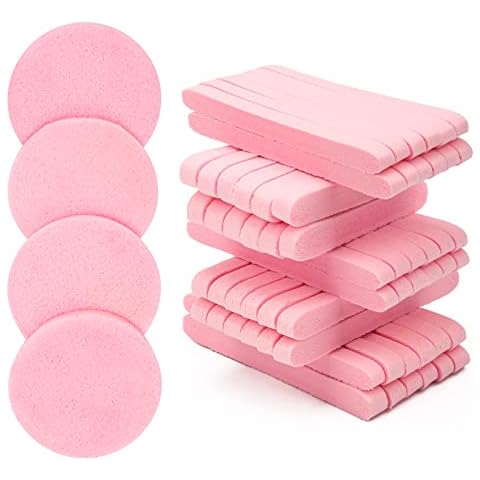 120 Pcs Facial Sponge Compressed, Luxiv Face Cleansing Sponge Estheticians Compressed Makeup Facial Sponge Round Wash Face Sponges for Women Compress Exfoliating Removal Sponge Cover