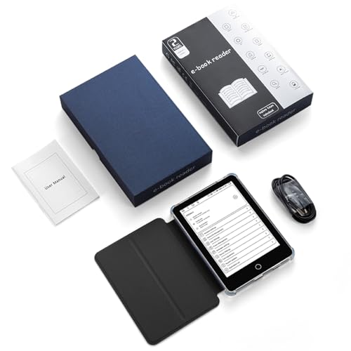 SALALIS Lector de Libros Electrónicos de 6 Pulgadas con Pantalla de Alta Definición de 300 PPP, Luz de Lectura Incorporada para Amantes de los Libros y Estudiantes (Negro)