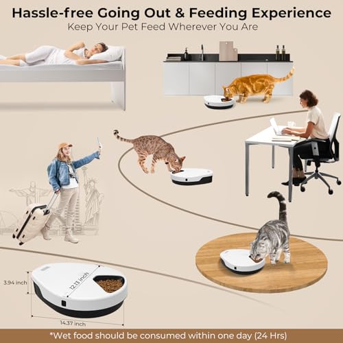 Ubpet F10 Automatic Cat Feeder Wet Food, Semiconductor Cooling 5 Meal Timed Wet Food Dispenser thumb #5