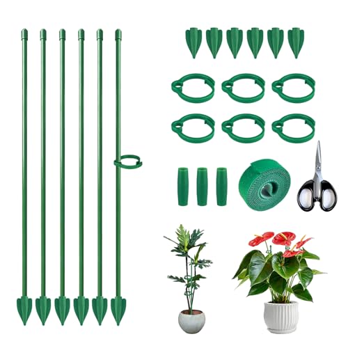 Xinjiayi Pflanzenstütze 23 Stück Pflanzen Rankhilfe Pflanzen Stütze Zimmer Mit Clips Einstellbar Pflanzenstab Orchideen Stäbe Für Monstera Rosen Und Blumen Tomaten Rankhilfe