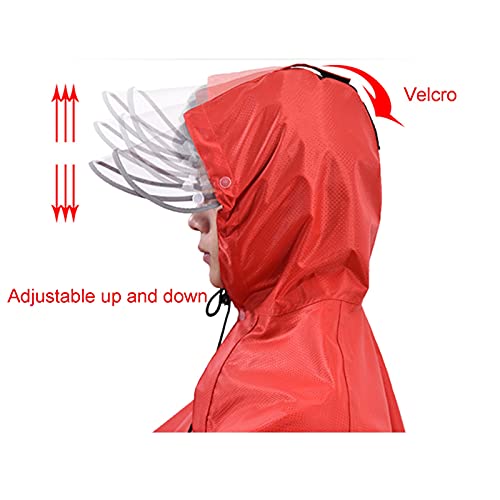 Chaqueta impermeable para hombre y mujer color rojo talla M miniatura 2