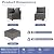 XTWEEX 7-Piece Outdoor Rattan Sectional Sofa Set, Wicker Patio Furniture with Coffee Table, Grey Cushions, Patio Conversation Set for Your Villa, Balcony, Porch, Backyard